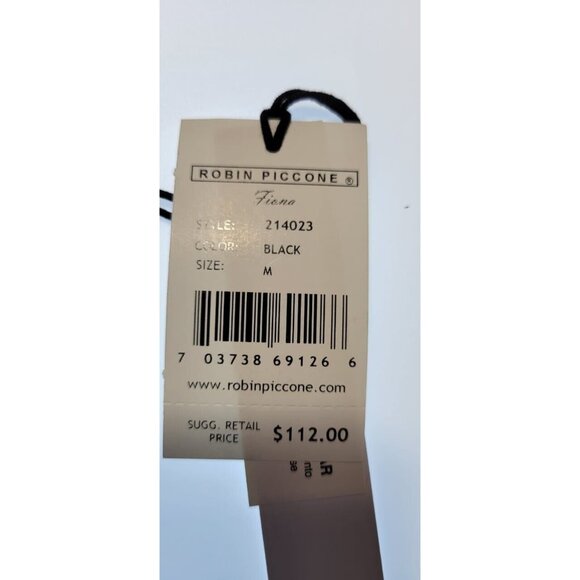 Robin Piccone Bikini Black 2 Piece Swimsuit Set Size Medium Bottom Print NEW - Picture 3 of 9